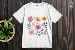 Daisy Floral Watercolor Clipart Sublimation PNG Product Image 2