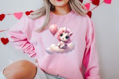 Cute Baby Unicorn Clipart, Valentines Day Couplet Product Image 2