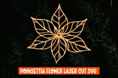 Poinsettia Flower Laser Cut, Christmas Flower Laser Cut Product Image 1