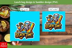 Beach Lunch bag design, Summer lunch bag sublimation design Product Image 2