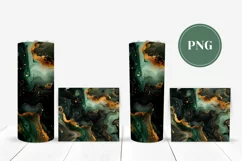 Green Marble Tumbler Wrap Design, Malachite Tumbler Designs Product Image 2