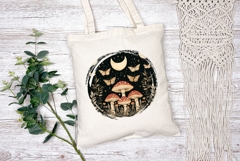 Celestial Mushrooms Illustration PNG, Night Forest PNG Product Image 2