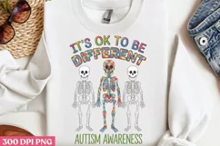 It's ok to be different PNG, Autism Sublimation PNG Product Image 3