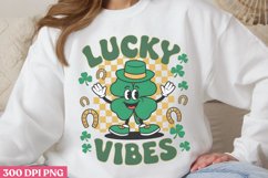 Lucky Vibes PNG, Groovy ST Patricks Sublimation PN Product Image 2