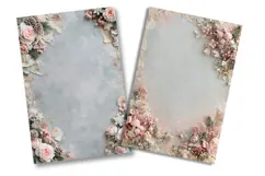 Winter Rose Floral Junk Journal Pages Product Image 2