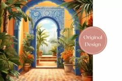 Tropical Tumbler Wrap Design, Summer Tumbler Template Product Image 2