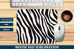 Zebra Skin Pattern Mouse Pad | Mouse Pad Sublimation Product Image 1