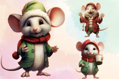 Funny Christmas Mouse Clipart Sublimation, Funny Christmas Product Image 3