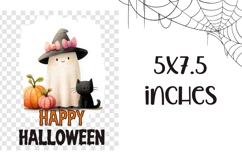 Happy Halloween Towel, Watercolor Halloween Sublimation Product Image 2