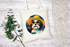 Summer Shih Tzu Dog llustration, Shih Tzu Dog PNG Product Image 2