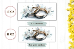 Wedding Mug Design, Floral Mug, Wedding Sublimation Product Image 2