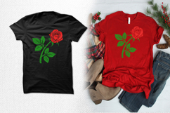 Romantic Red Rose Bloom Embroidery Design File Product Image 2