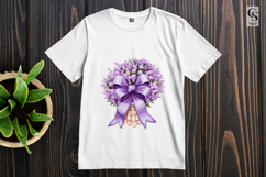 Lavender Floral Bouquet Clipart Sublimation PNG Product Image 2