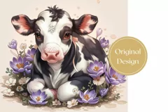 Baby Cow Tumbler Design, Crocus Tumbler Sublimation Product Image 2