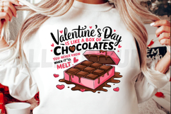 Valentines Day Chocolate Box Design With Hearts And Melting Product Image 2