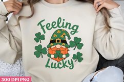 Feeling Lucky PNG, St Patricks Day Gnome Sublimation PNG Product Image 1