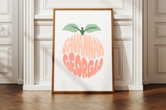 Savannah Georgia Peach Word Art SVG Cut File Georgia Peach Product Image 2