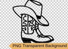 Cowboy boots svg, cowboy hat Rodeo cricut, cowboy silhouette Product Image 2