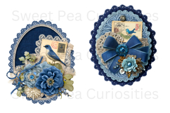 Flowers, Bird Material, Ephemera, PNG, Junk Journal, clipart Product Image 2