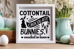 Cottontail chocolate bunnies sweetest in town SVG Product Image 2