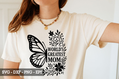 World&#039;s Greatest Mom SVG Design - Mother&#039;s day SVG Design Product Image 1