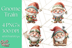 Gnome Train Clipart Holiday Express Clip Art Christmas Product Image 1