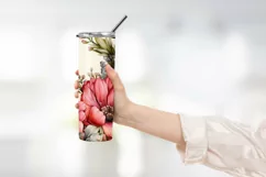 Watercolor Daisy Flower Tumbler Wrap Design Product Image 2