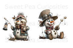 Christmas, Snowman, Ephemera, PNG, Clipart, Junk Journal Product Image 2