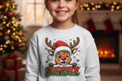 Cheerful Merry Christmas Reindeer Clipart Product Image 2