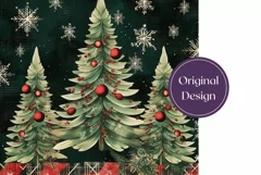 Christmas Tumbler Wrap, Christmas Tree Tumbler Template Product Image 2