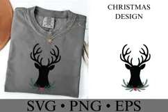 Christmas Deer Svg | Christmas svg | Shirt Svg Product Image 1