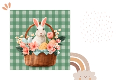 Easter Basket Pillow Case PNG, Easter Bunny Pillow Template Product Image 2
