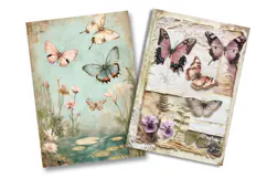 Vintage Butterfly Junk Journal Pages Product Image 2