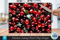 Red Cherry Cutting Board Sublimation Design Product Image 1