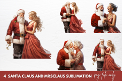 Santa Claus And Mrs Claus Sublimation Clipart Product Image 1