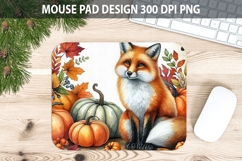 Fox Mouse pad Sublimation - Thanksgiving Animal PNG Design Product Image 1