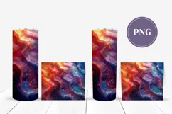 Liquid Waves Tumbler Sublimation, Colorful Tumbler Wrap Product Image 2