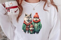 Christmas Family Animals Clipart, Christmas Family Product Image 2