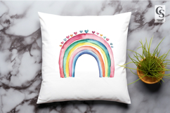 Rainbow Hearts Clipart PNG Product Image 2