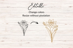 July Birth Flower Bouquet SVG - Water Lily Product Image 2