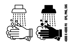 Wash Hands Icons Product Image 1