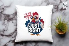 Funny Chicken Quote Clipart Sublimation PNG Product Image 2
