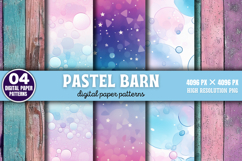 Pastel Barn Digital Background Paper PNG Product Image 1