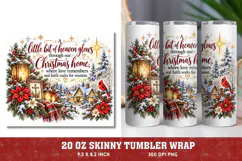 Christian Christmas 20oz Tumbler Wrap, Christmas Heaven Skin Product Image 1