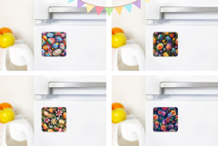 Floral Easter Magnet Template, Flowers Magnet Designs Product Image 2