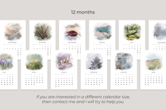 Printable 2026 desktop calendar featuring serene forest scenery, 4x6 inch photo size with clean date layout, perfect for printing at home in PDF and JPG formats.