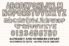 Christmas Alphabet png clipart, christmas letters doodle Product Image 2