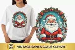 vintage santa claus clipart, christmas santa sublimation Product Image 1