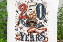 250 Years USA Liberty Torch Patriotic Sublimation SVG Product Image 3
