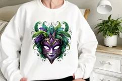 Mardi Gras Masks Clipart, Watercolor Mardi Gras Mask Product Image 2